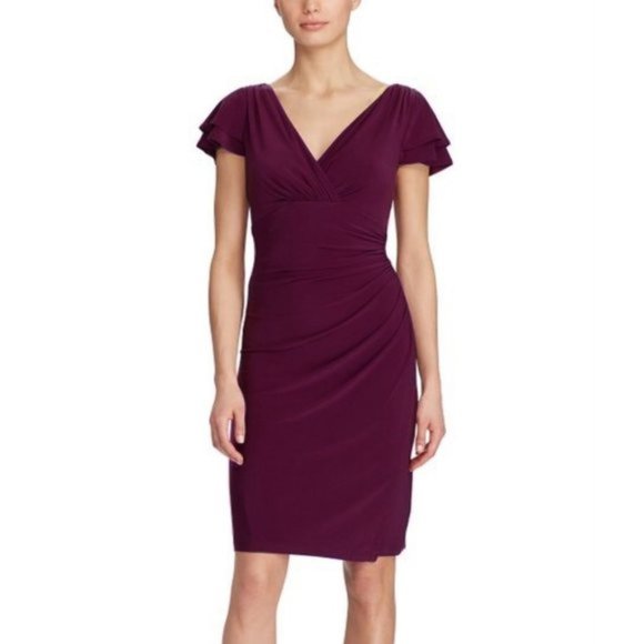 NWTLauren Ralph Lauren Ruby Flutter-Sleeve Dress Size 4